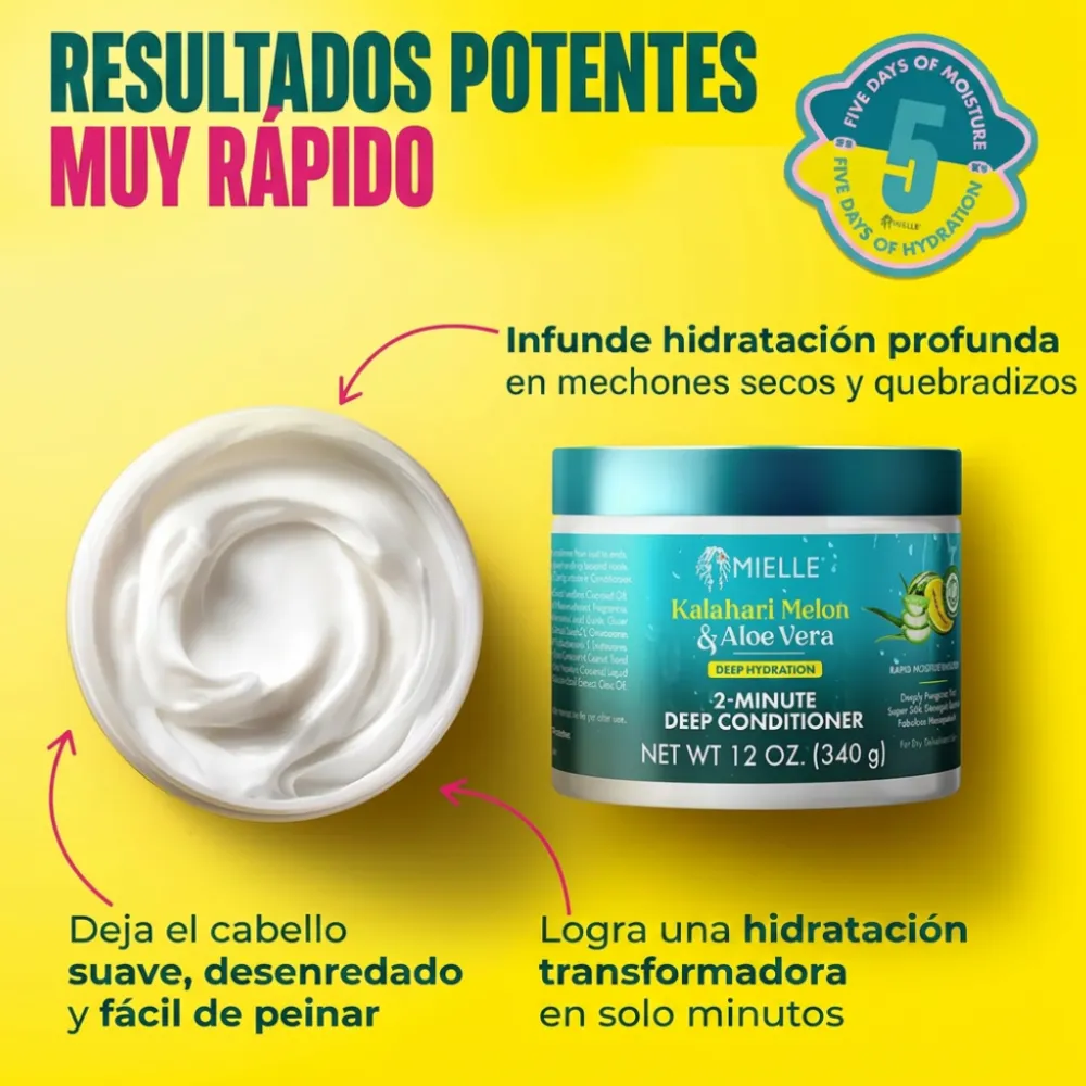 Mielle Organics Kalahari Melon and Aloe Vera Acondicionador Profundo 340g - 1